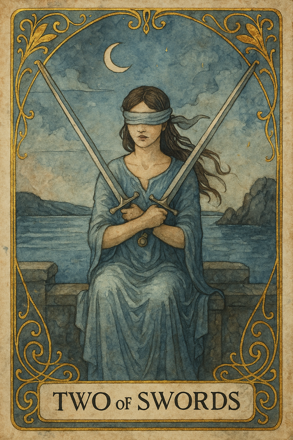 Two of Swords Tarot Card